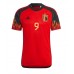 Maillot de foot Belgique Romelu Lukaku #9 Domicile Monde 2022 Manches Courte